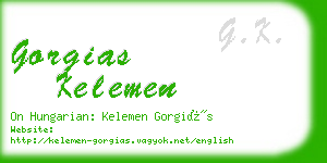 gorgias kelemen business card